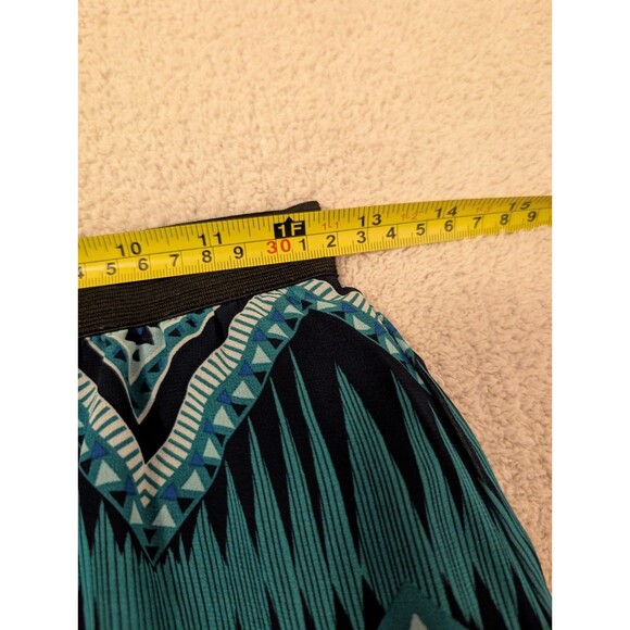 Women's Chevron Boho Print Sheer Maxi Skirt Stretch Waist Size 6 - Picture 10 of 12